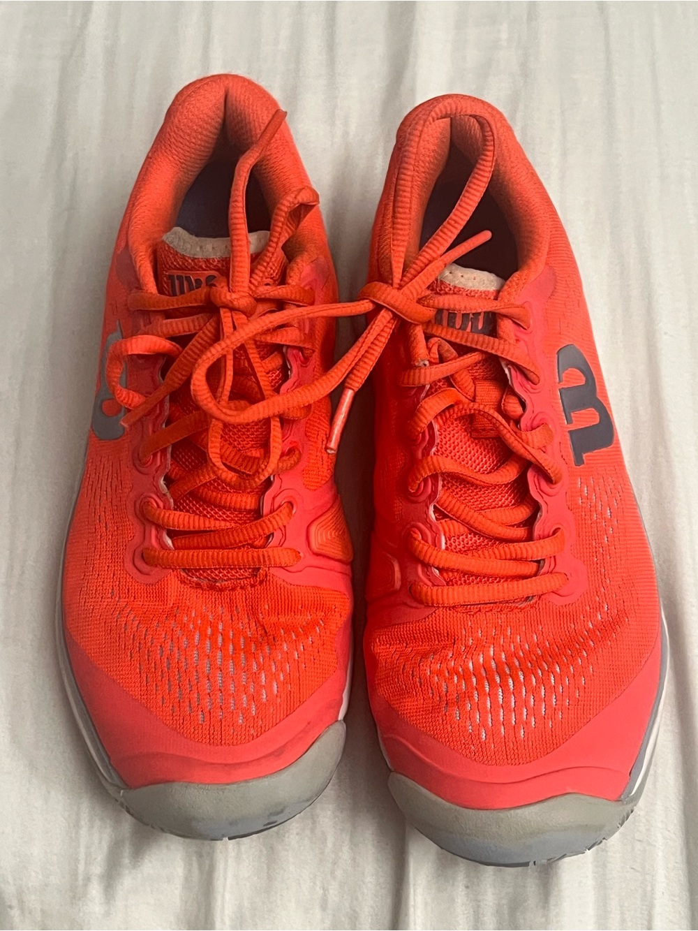 Women's Neon Orange Athletic Running Shoes